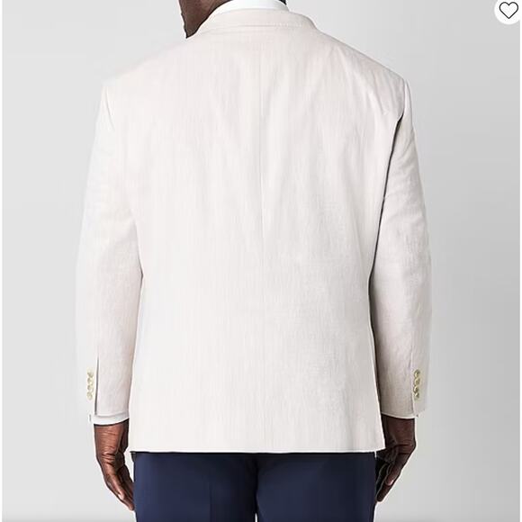 Stafford NWOT Linen Blend Suit Jacket Sport Coat 50R - Picture 6 of 8